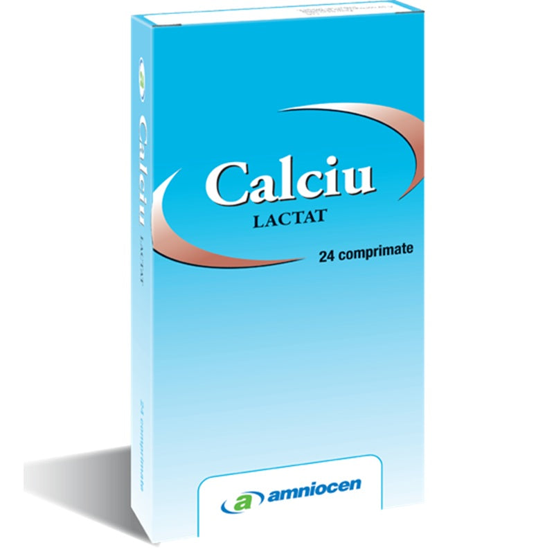 Calciu lactat 24cpr - Amniocen
