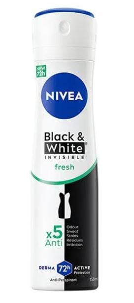 Antiperspirant black&white invisible fresh spray 150ml - Nivea