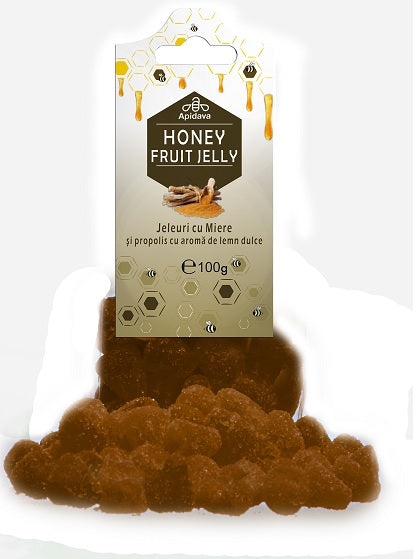 Jeleuri miere,propolis&lemn dulce 100gr - Apidava