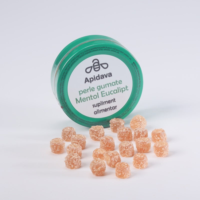 Perle gumate mentol eucalipt 50gr - Apidava