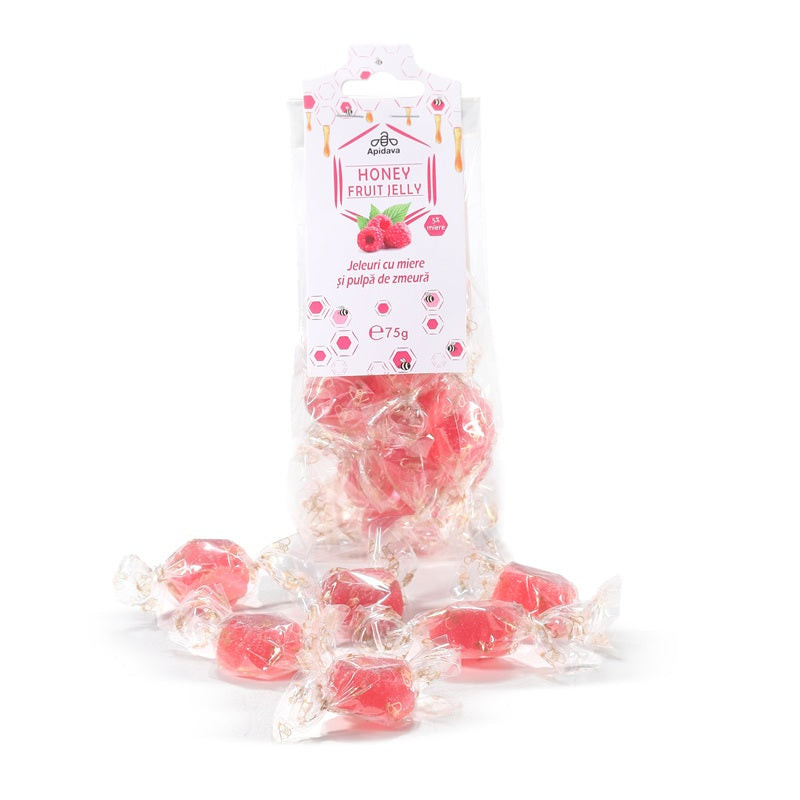 Jeleuri miere pulpa zmeura 75gr - Apidava
