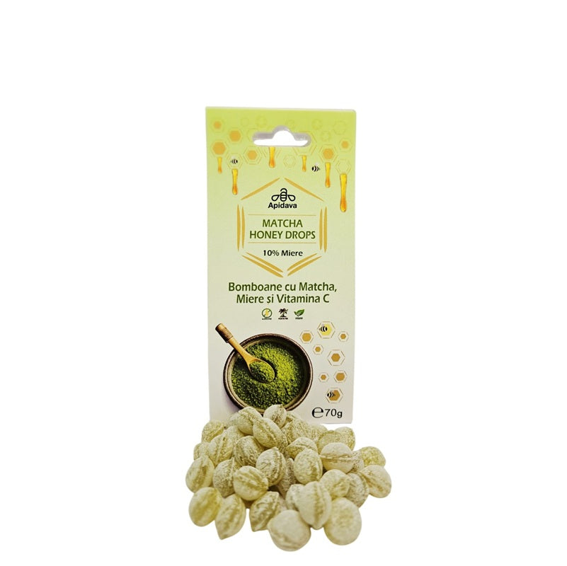 Bomboane matcha miere si vitamina c 70gr - Apidava