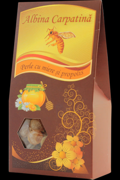Perle cu miere si propolis 100 gr (Albina Carpatina)-APPG.00032