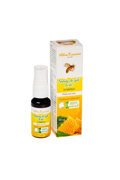 Spray pentru gat varianta forte cu propolis, fara alcool 20 ml-APPG.00076