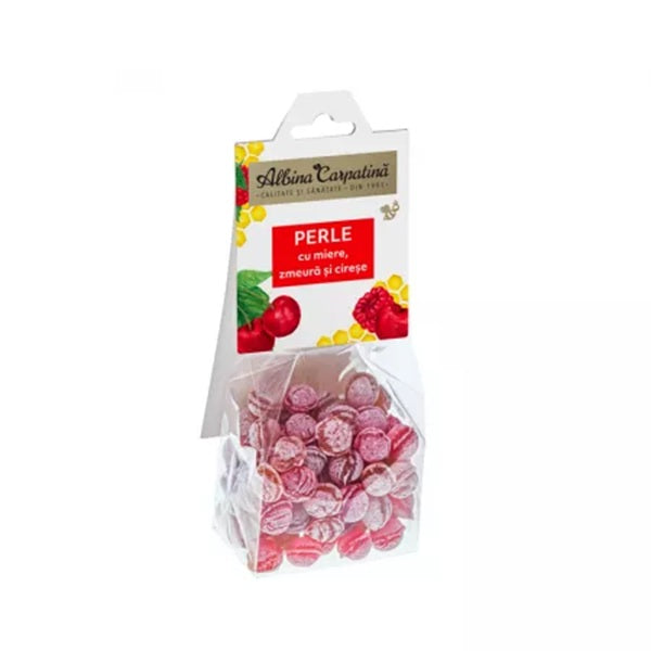 Perle miere+zmeura+cirese 100gr - Apicola Pastoral Georgescu