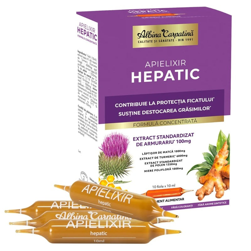 Apielixir protectie hepatica 10fiolex10ml - Apicola Pastoral Georgescu