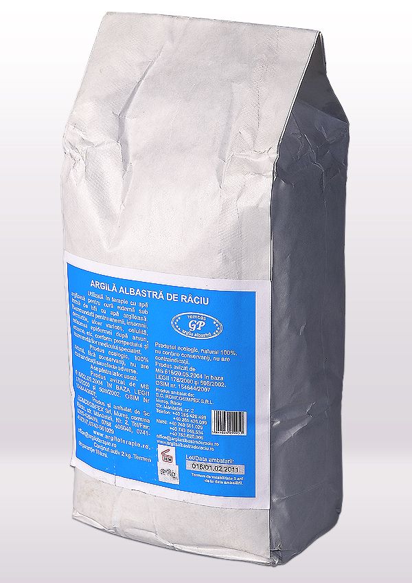 Argila raciu pulbere 2000gr - Argila Albastra De Raciu