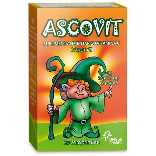 Ascovit capsuni 100mg 20cpr - Hipocrate