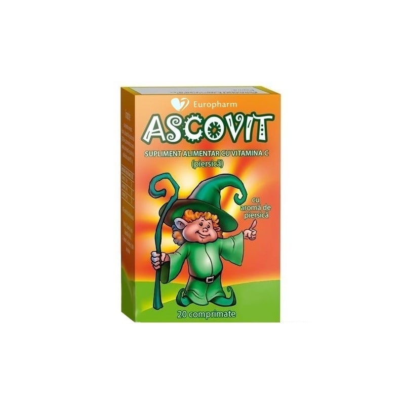 Ascovit piersica 100mg 20cpr - Hipocrate