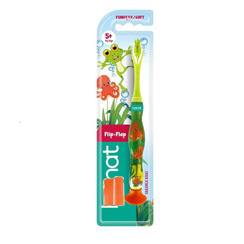 Periuta dinti junior flip flap soft +5ani 1buc - Banat
