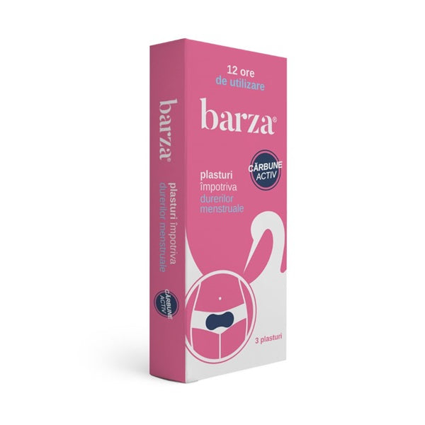 Plasturi impotriva durerilor menstruale, 3 bucati in cutie, Barza-BARZ.00019