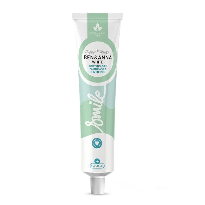 Pastă de Dinți White (Cu Fluor), Tub 75ml – BEN&ANNA