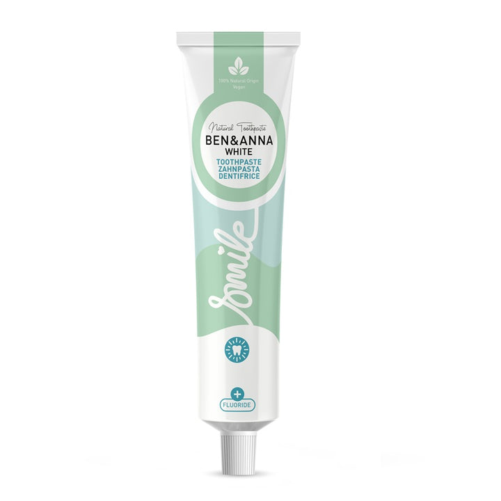 Pastă de Dinți White (Cu Fluor), Tub 75ml – BEN&ANNA