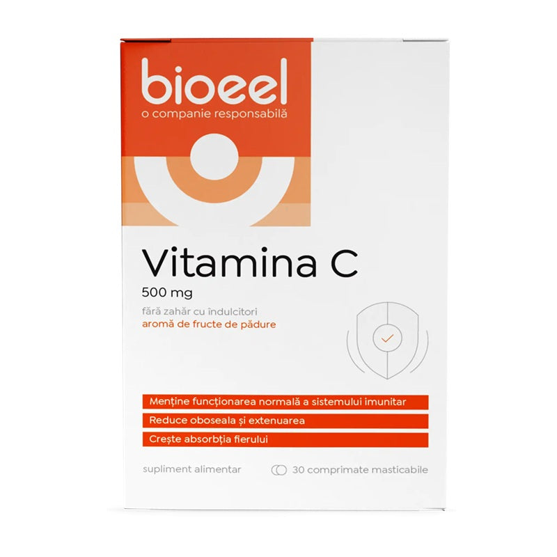 Vitamina C 500 mg fara zahar, 30 comprimate-BIOE.00126