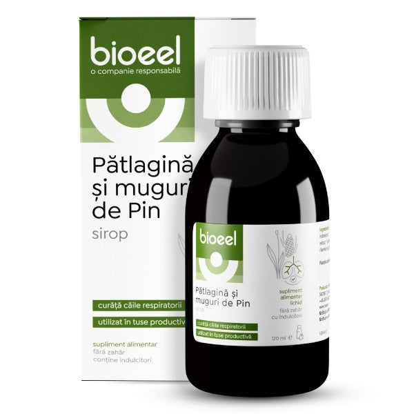 Sirop patlagina si muguri de pin 120ml - Bioeel Manufacturing