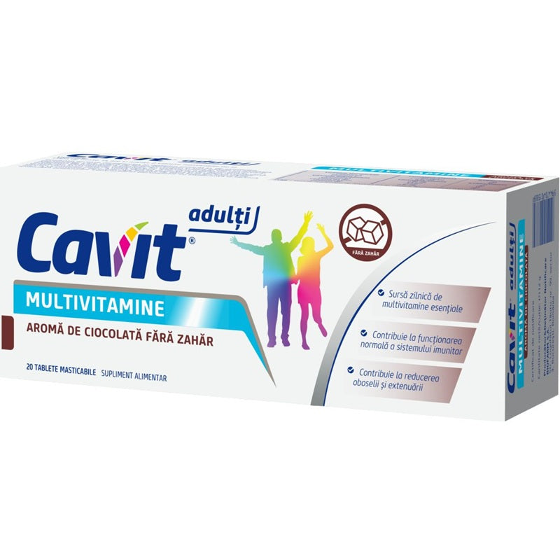 Cavit adulti multivitamine ciocolata 20cpr mast. - Biofarm