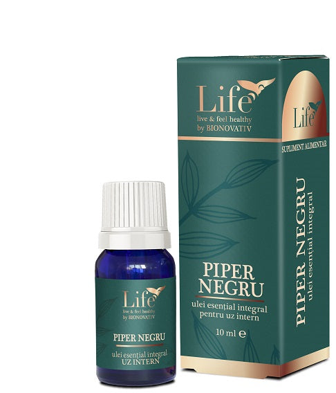 Ulei esential integral de piper negru, 10 mililitri-BION.00049