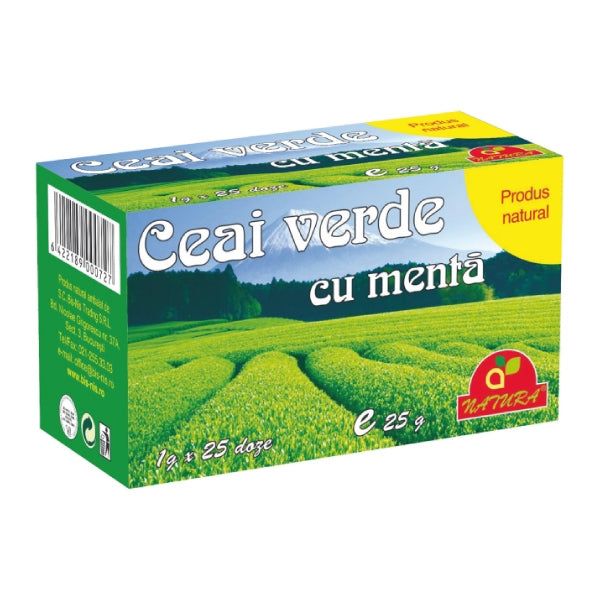 Ceai verde cu menta si lamaie 1,25gr*20dz - Bis Nis