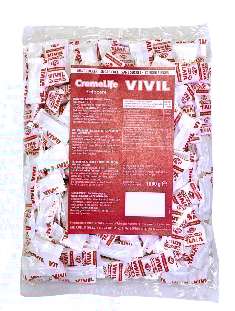 Vivil creme life capsuni fara zahar 1kg - Vivil