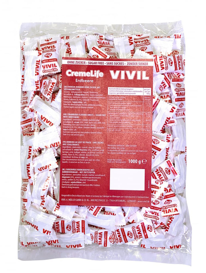 Vivil creme life capsuni fara zahar 1kg - Vivil