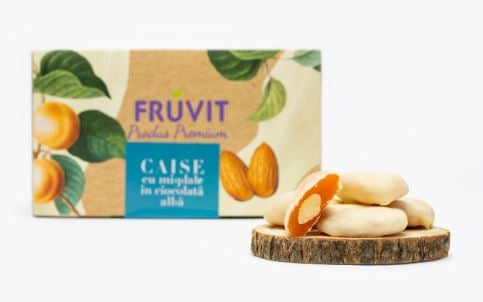 Caise cu migdale in ciocolata alba 200gr - Fruvit