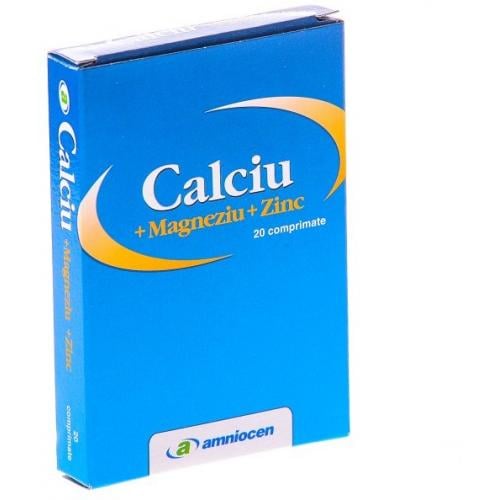 Calciu+magneziu+zinc 24cpr - Amniocen