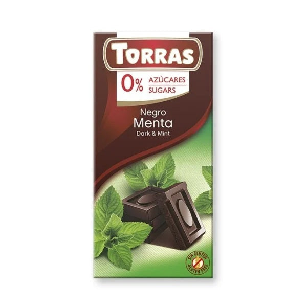 Ciocolata neagra cu menta 75gr - Torras