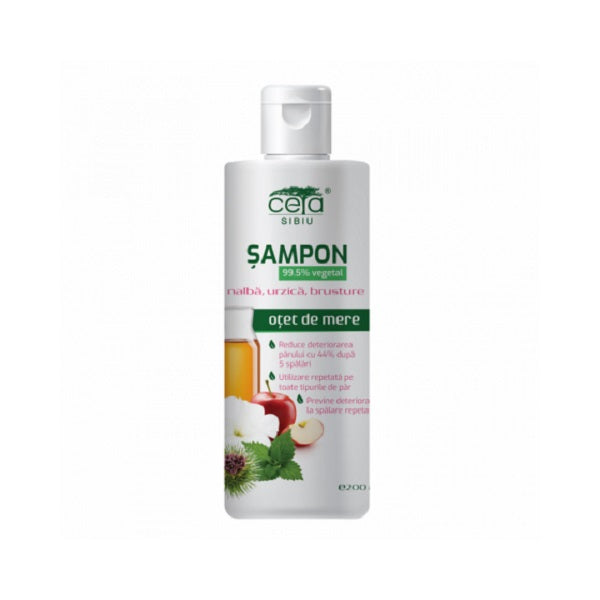 Sampon nalba,urzica,brusture si otet de mere 200ml - Ceta