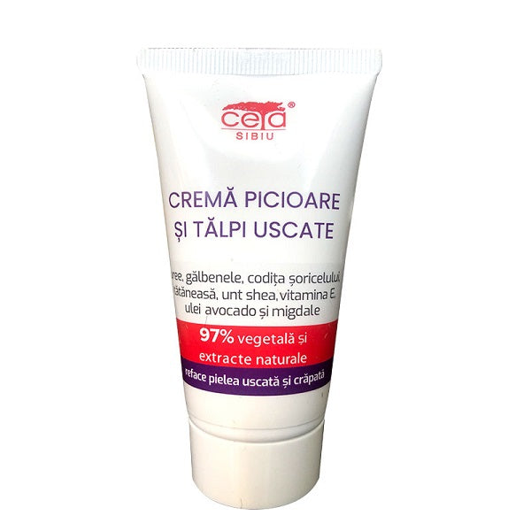 Crema pentru picioare si talpi uscate, 97% vegetala, 50 ml-CETA.00129