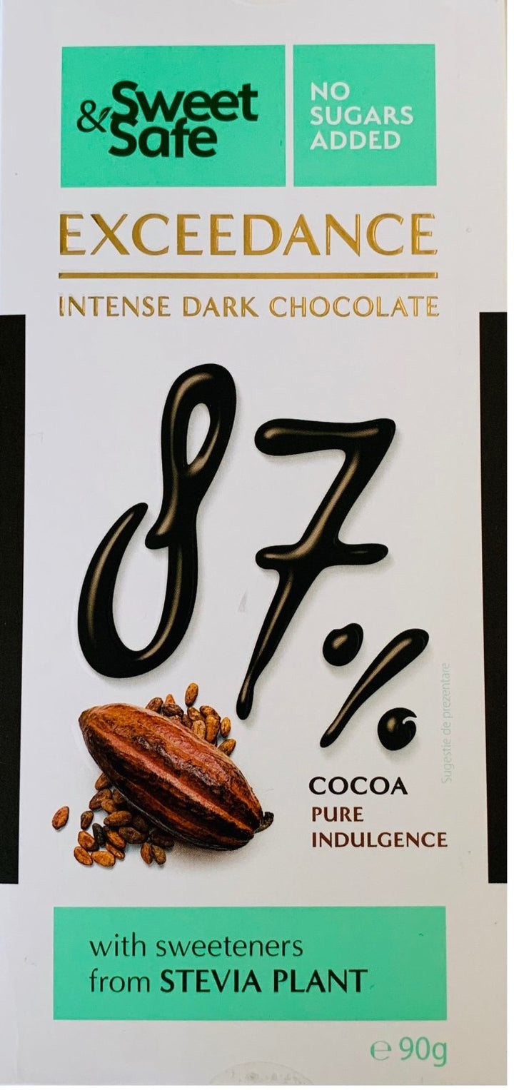 Cioc.intens amaruie 87% ind.stevie 90gr - Sly Nutritia