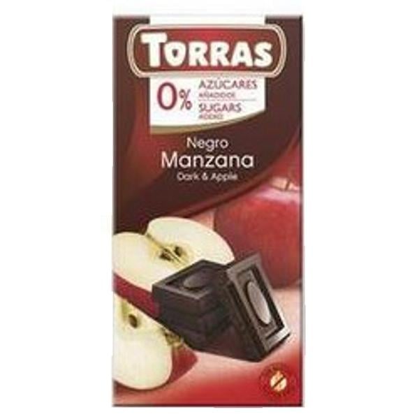 Ciocolata neagra+mere 75gr - Torras