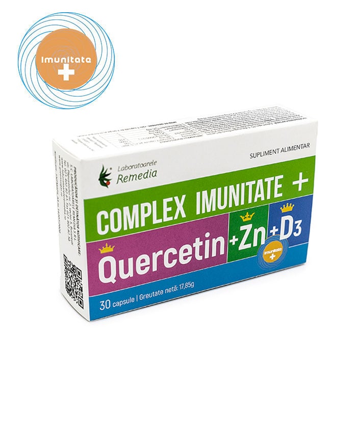 Complex imunitate+quercetin+zn+d3 30cps - Remedia