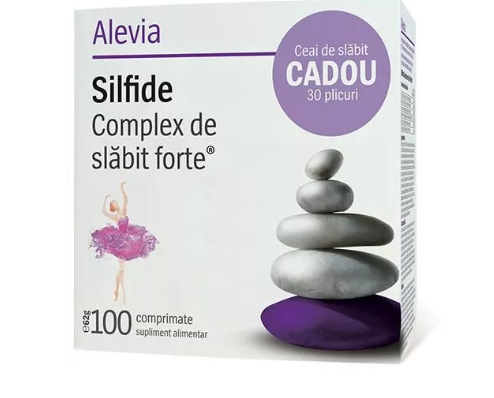 Complex slabit f.100cpr(silfide)+ceai slabit 30dz pch - Alevia