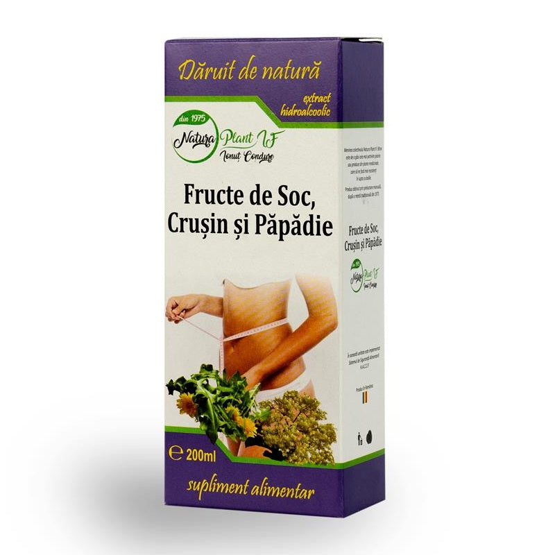 Extract din papadie,crusin si soc 200ml - Natura Plant Poieni