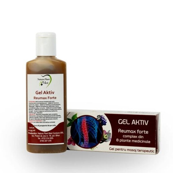 Gel aktiv reumax forte 8pl medicinale 135ml - Natura Plant Poieni
