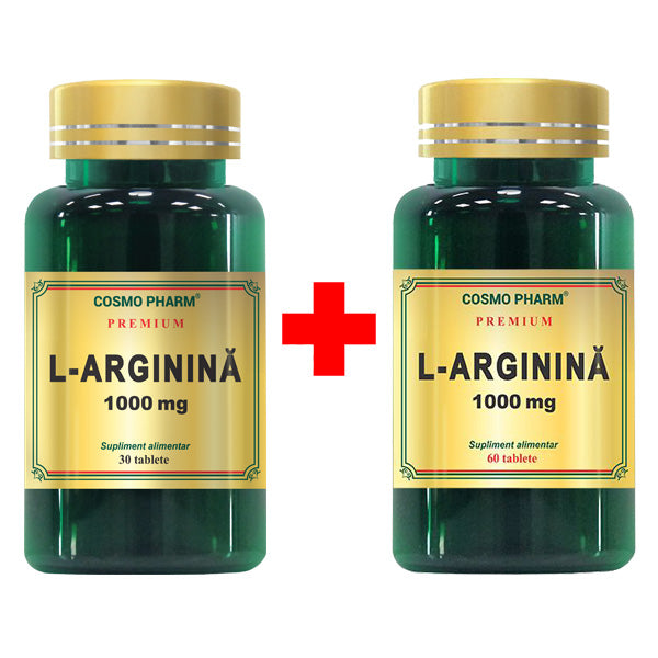 L-arginina 1000 mg 60 comprimate + 30 comprimate pachet-COSM.00111