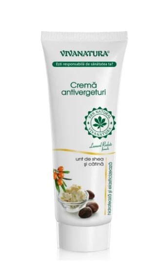 Crema antivergeturi unt de shea&catina 250ml - Vivanatura