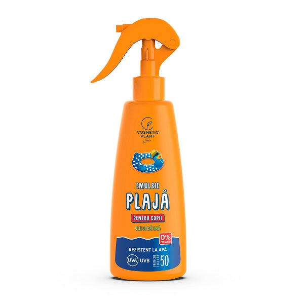 Emulsie solară spray pentru copii Cosmetic Plant SPF 50 cu cătină, 200ml - Cosmetic Plant Plaja