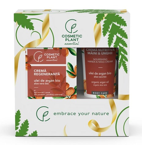 Set cadou essential cr.reg argan zi 50ml+cr.maini argan 100ml - Cosmeticplant