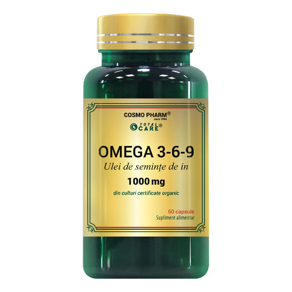 Ulei seminte de in (omega 3-6-9)1000mg 60cps - Cosmo Pharm - Premium