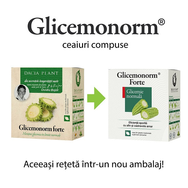 Ceai glicemonorm forte 50gr - Dacia Plant