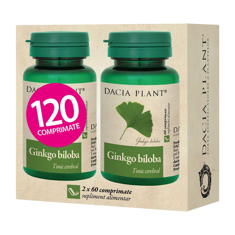 Ginkgo biloba 120cpr (2*60cpr pch) - Dacia Plant