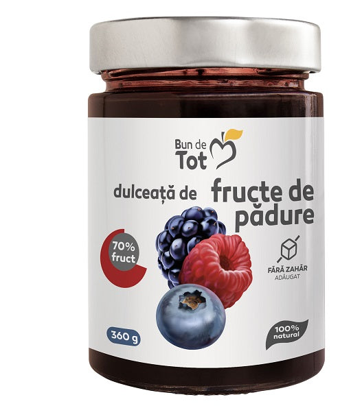 Dulceata de fructe de padure fara zahar 360gr - Dacia Plant