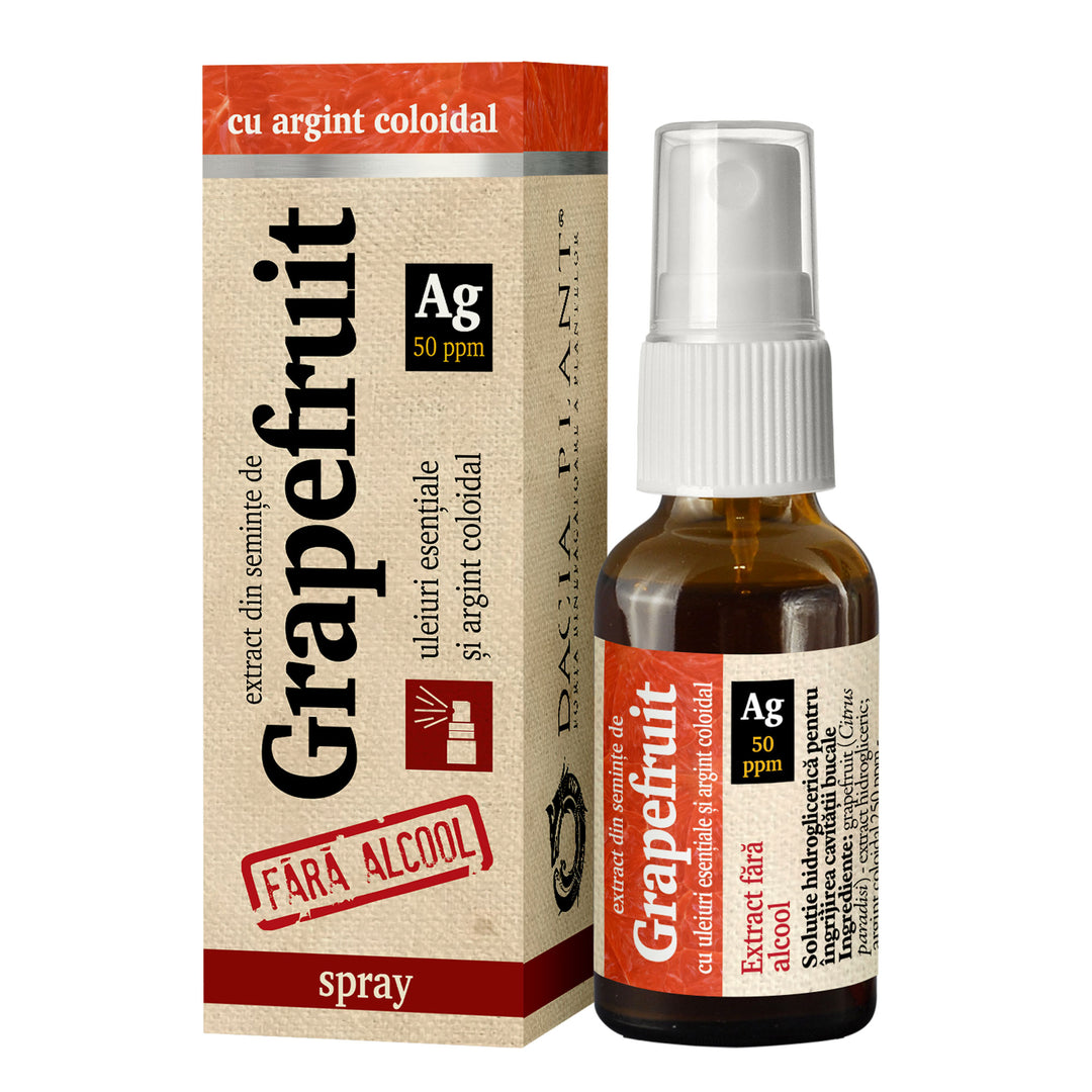 Grapefruit+argint coloidal fara alcool spray 20ml - Dacia Plant
