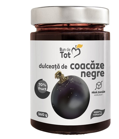 Dulceata de coacaze negre fara zahar 360gr - Dacia Plant