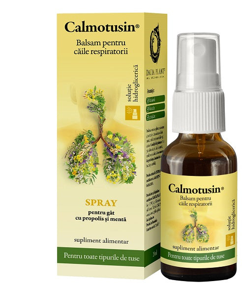 Calmotusin+propolis&menta fara alcool spray 20ml - Dacia Plant