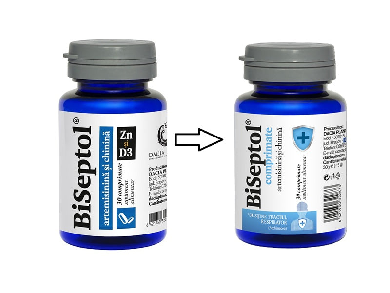 Biseptol artemisinina si chinina zn&d3 30cpr - Dacia Plant