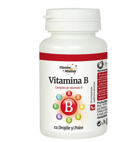 Vitamina B cu drojdie si polen 60cpr-DACP.00780