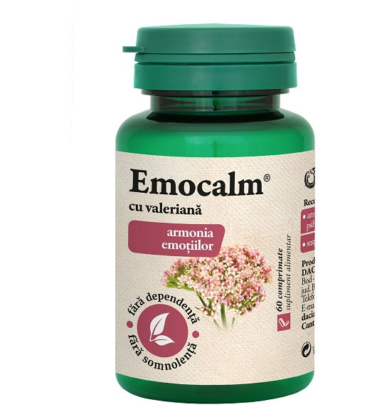 Emocalm cu valeriana 60cpr - Dacia Plant