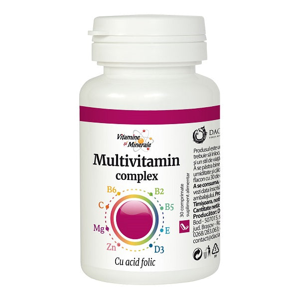 Multivitamin complex cu acid folic 30cpr - Dacia Plant